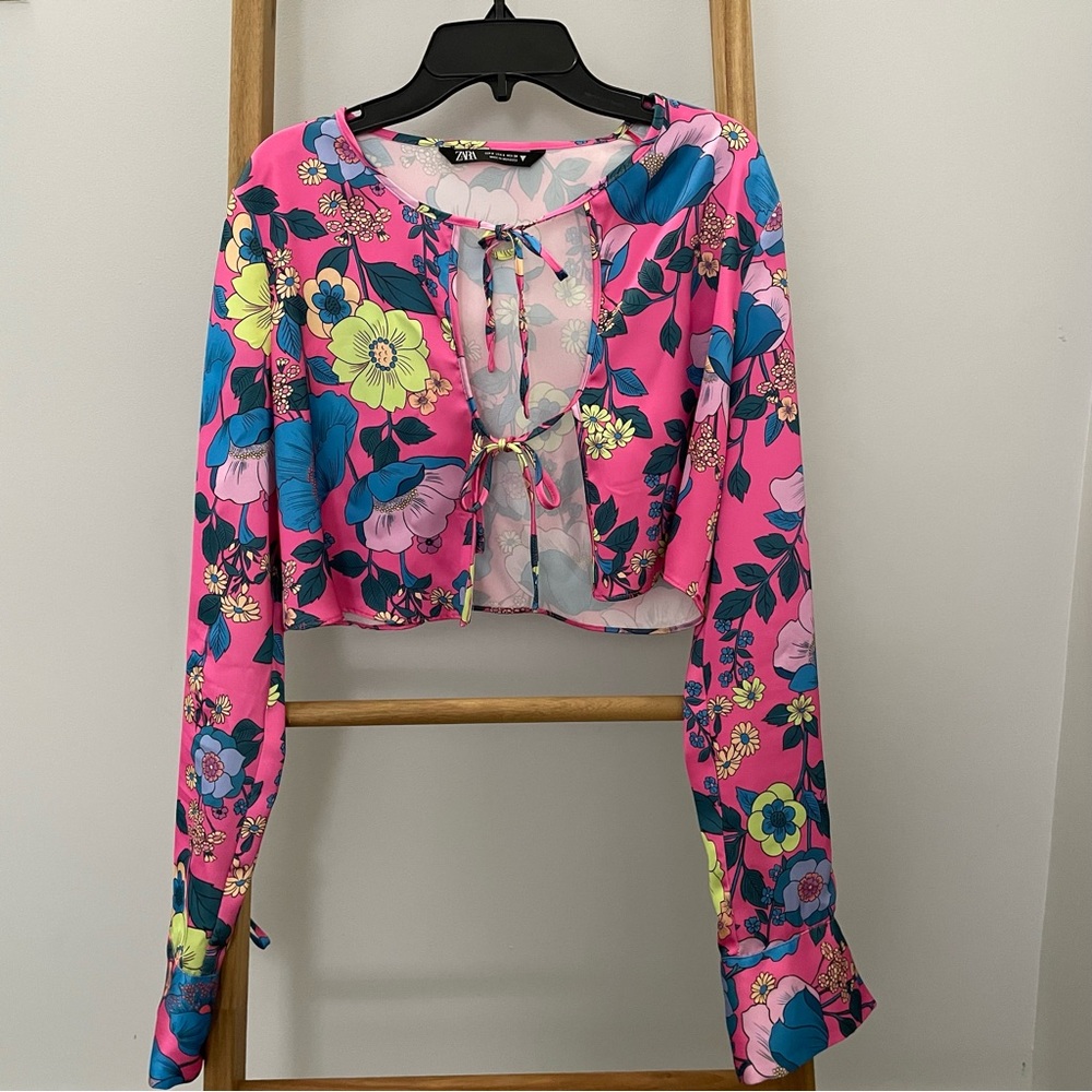 Zara tie front top